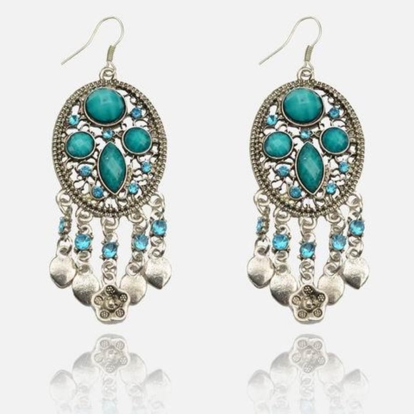 Jewelry - 3for $35 NEW Turquoise & Crystal Earrings